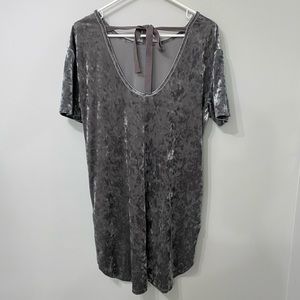 Crushed velvet dress